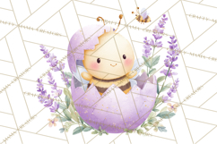 Baby Insects in Easter Eggs, Cute Spring Bug Clipart Png Product Image 3