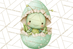 Baby Insects in Easter Eggs, Cute Spring Bug Clipart Png Product Image 3