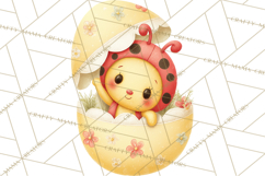 Baby Insects in Easter Eggs, Cute Spring Bug Clipart Png Product Image 5