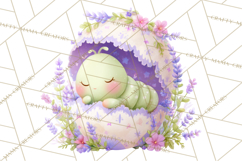 Baby Insects in Easter Eggs, Cute Spring Bug Clipart Png Product Image 5