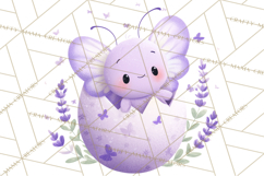 Baby Insects in Easter Eggs, Cute Spring Bug Clipart Png Product Image 2