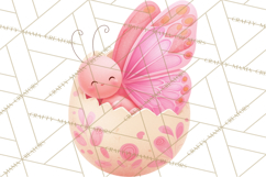 Baby Insects in Easter Eggs, Cute Spring Bug Clipart Png Product Image 5
