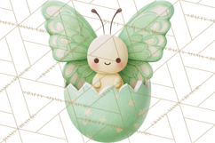 Baby Insects in Easter Eggs, Cute Spring Bug Clipart Png Product Image 3