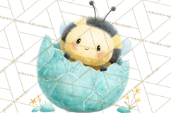 Baby Insects in Easter Eggs, Cute Spring Bug Clipart Png Product Image 4