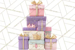 Princess Birthday Party Clipart, Fairytale Celebration Png Product Image 4