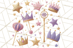 Princess Birthday Party Clipart, Fairytale Celebration Png Product Image 4
