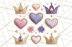 Princess Birthday Party Clipart, Fairytale Celebration Png Product Image 3