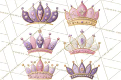 Princess Birthday Party Clipart, Fairytale Celebration Png Product Image 5