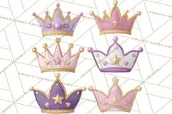 Princess Birthday Party Clipart, Fairytale Celebration Png Product Image 3