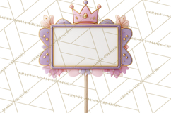 Princess Birthday Party Clipart, Fairytale Celebration Png Product Image 5