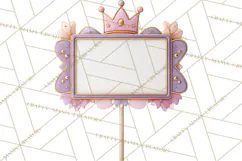 Princess Birthday Party Clipart, Fairytale Celebration Png Product Image 5