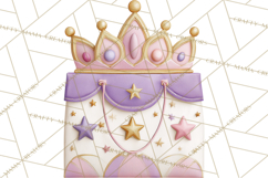 Princess Birthday Party Clipart, Fairytale Celebration Png Product Image 5