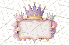 Princess Birthday Party Clipart, Fairytale Celebration Png Product Image 2