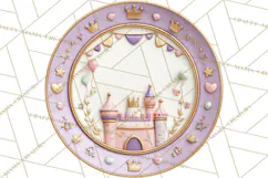 Princess Birthday Party Clipart, Fairytale Celebration Png Product Image 4