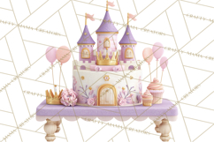 Princess Birthday Party Clipart, Fairytale Celebration Png Product Image 5