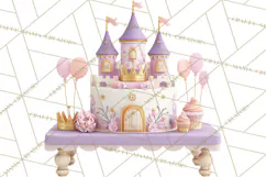 Princess Birthday Party Clipart, Fairytale Celebration Png Product Image 5