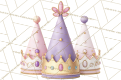 Princess Birthday Party Clipart, Fairytale Celebration Png Product Image 2