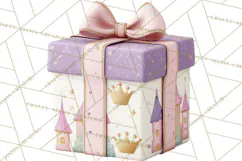 Princess Birthday Party Clipart, Fairytale Celebration Png Product Image 5