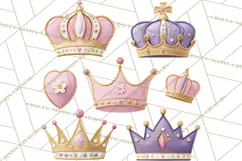 Princess Birthday Party Clipart, Fairytale Celebration Png Product Image 3