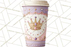 Princess Birthday Party Clipart, Fairytale Celebration Png Product Image 5