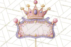 Princess Birthday Party Clipart, Fairytale Celebration Png Product Image 3
