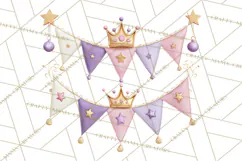 Princess Birthday Party Clipart, Fairytale Celebration Png Product Image 5