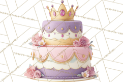 Princess Birthday Party Clipart, Fairytale Celebration Png Product Image 2