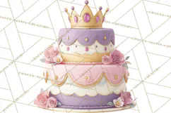 Princess Birthday Party Clipart, Fairytale Celebration Png Product Image 2