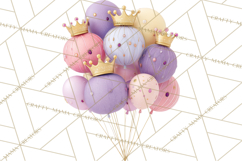 Princess Birthday Party Clipart, Fairytale Celebration Png Product Image 4