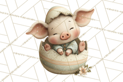 Easter Baby Animals Clipart PNG, Sleeping Baby Animals Product Image 3