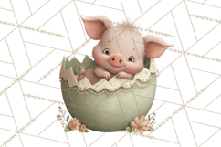 Easter Baby Animals Clipart PNG, Sleeping Baby Animals Product Image 5