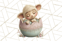 Easter Baby Animals Clipart PNG, Sleeping Baby Animals Product Image 4