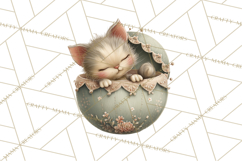 Easter Baby Animals Clipart PNG, Sleeping Baby Animals Product Image 4