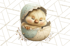 Easter Baby Animals Clipart PNG, Sleeping Baby Animals Product Image 4