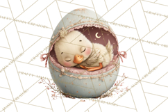 Easter Baby Animals Clipart PNG, Sleeping Baby Animals Product Image 2