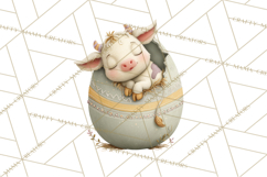 Easter Baby Animals Clipart PNG, Sleeping Baby Animals Product Image 4