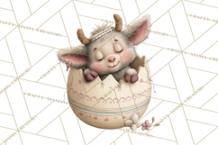 Easter Baby Animals Clipart PNG, Sleeping Baby Animals Product Image 5