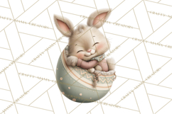 Easter Baby Animals Clipart PNG, Sleeping Baby Animals Product Image 4
