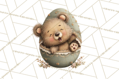 Easter Baby Animals Clipart PNG, Sleeping Baby Animals Product Image 3
