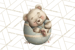 Easter Baby Animals Clipart PNG, Sleeping Baby Animals Product Image 4