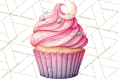 Watercolor Baby Shower Cakes PNG, Cupcakes, Tiered Desserts Product Image 4