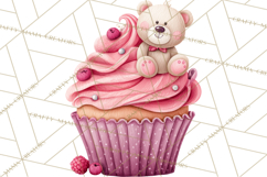 Watercolor Baby Shower Cakes PNG, Cupcakes, Tiered Desserts Product Image 5