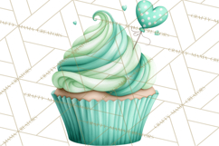 Watercolor Baby Shower Cakes PNG, Cupcakes, Tiered Desserts Product Image 5