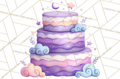 Watercolor Baby Shower Cakes PNG, Cupcakes, Tiered Desserts Product Image 2