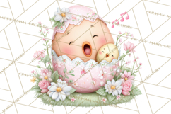 Easter Egg Clipart PNG, Cute Baby Easter Eggs with Faces Product Image 5
