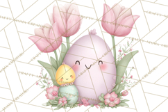 Easter Egg Clipart PNG, Cute Baby Easter Eggs with Faces Product Image 4