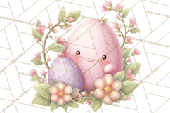 Easter Egg Clipart PNG, Cute Baby Easter Eggs with Faces Product Image 4