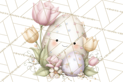 Easter Egg Clipart PNG, Cute Baby Easter Eggs with Faces Product Image 5