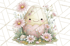 Easter Egg Clipart PNG, Cute Baby Easter Eggs with Faces Product Image 3