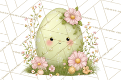 Easter Egg Clipart PNG, Cute Baby Easter Eggs with Faces Product Image 2